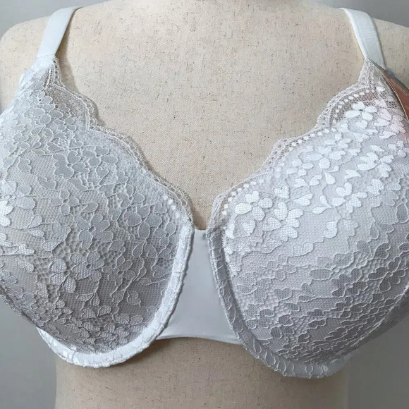 Warner's NWT White Lace Escape Collection Bra Women 42D - Picture 6 of 11